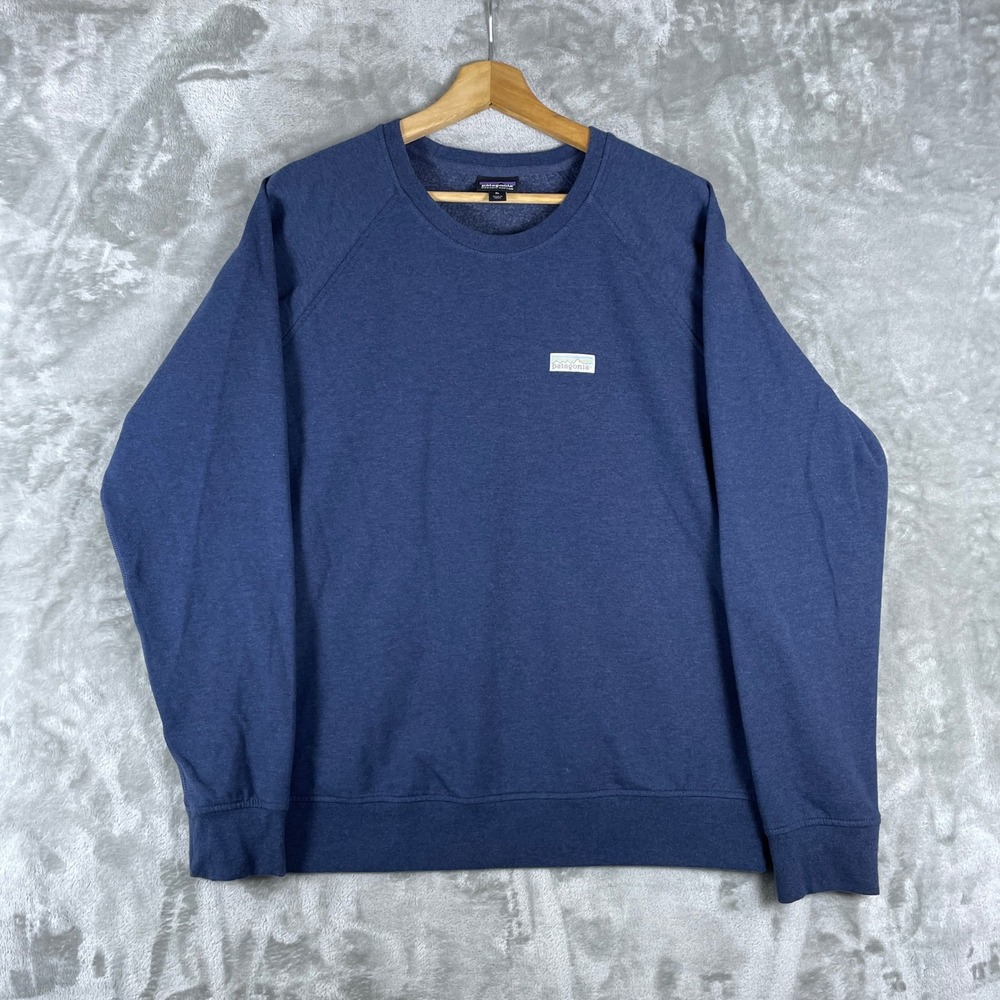 Patagonia Sweatshirt Mens XL Blue P-6 Label Uprisal Crewneck 39565
